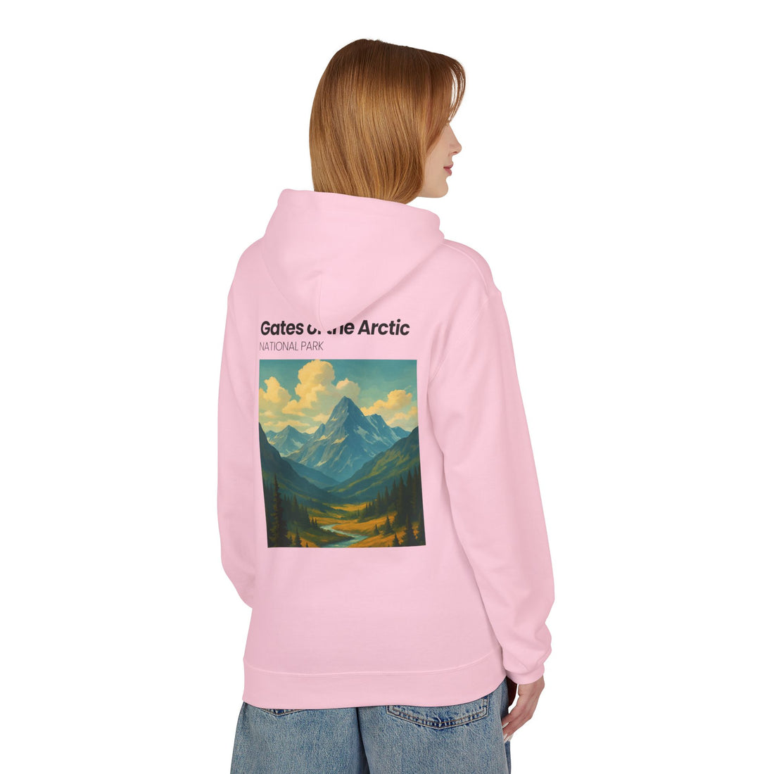 Gates of the Arctic National Park Hoodie | Mountain Landscape Retro Poster