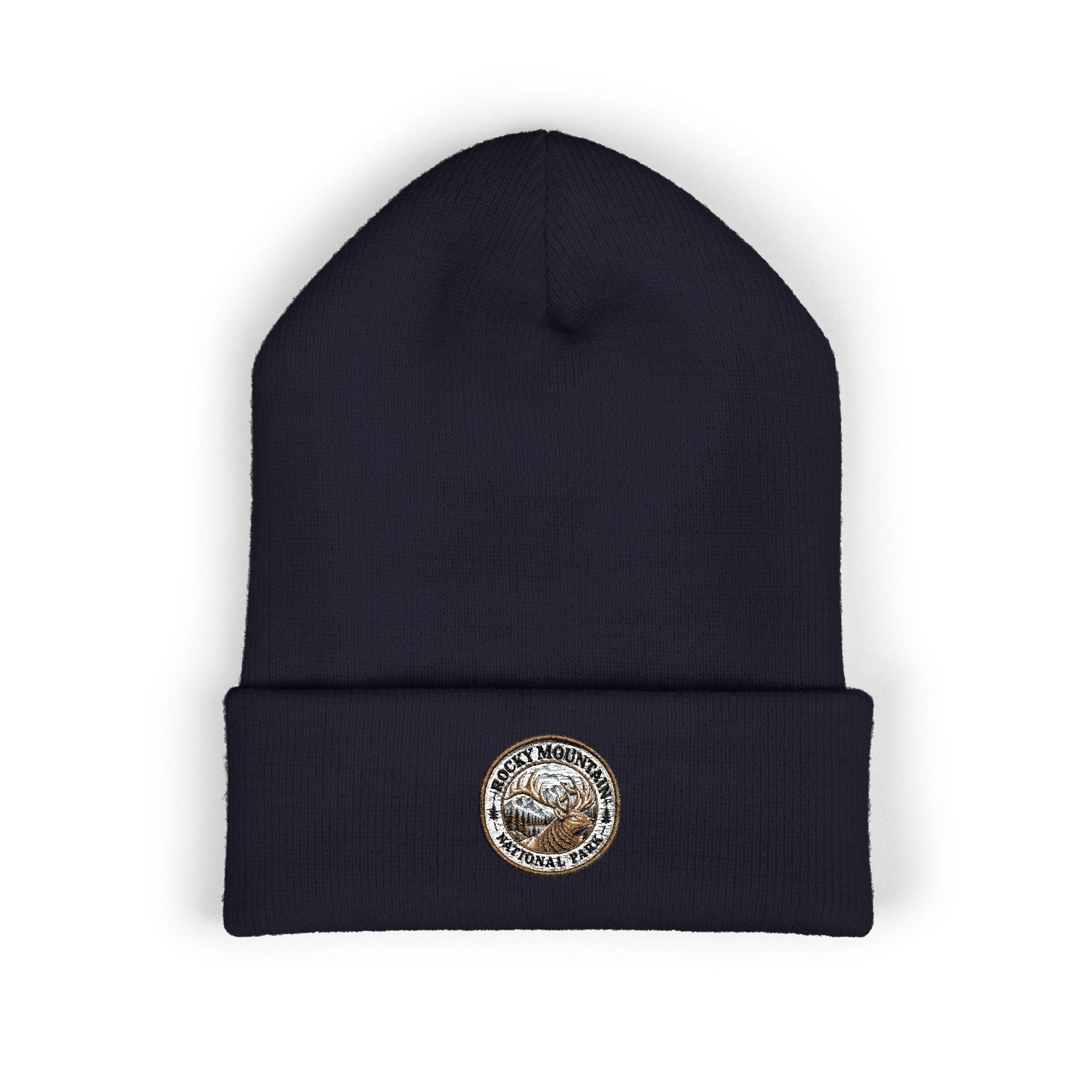 Rocky Mountain National Park Elk Beanie Round Logo