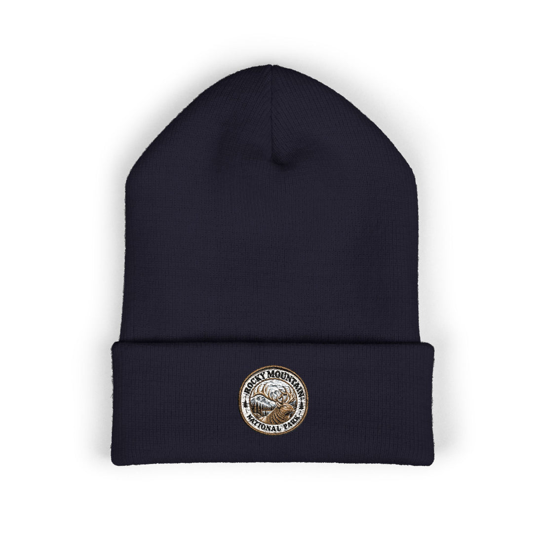 Rocky Mountain National Park Elk Beanie Round Logo