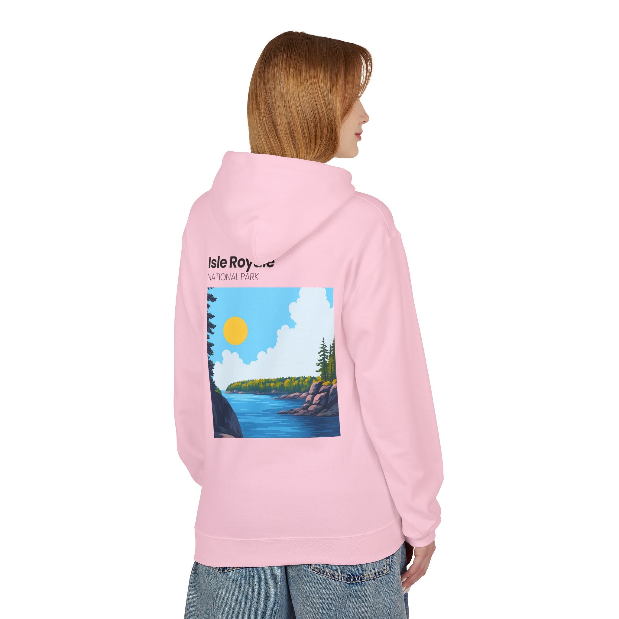 Mountain Sunset Badge Hoodie | Minimal Outdoor Patch Design