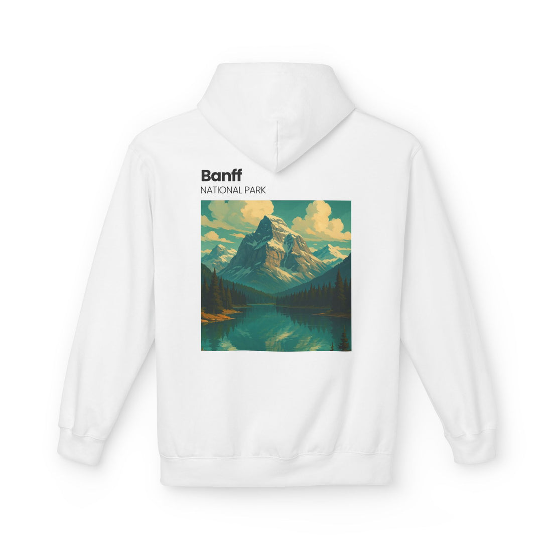 Banff National Park landscape Hoodie | Mountain Lake Vintage Poster
