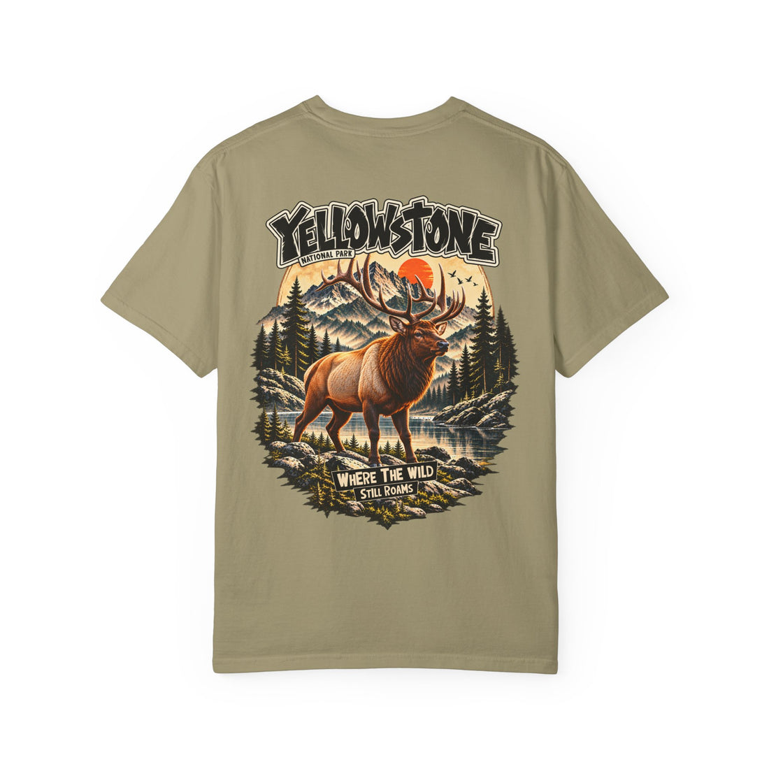 Yellowstone Elk – Where the Wild Still Roams T-Shirt Model1