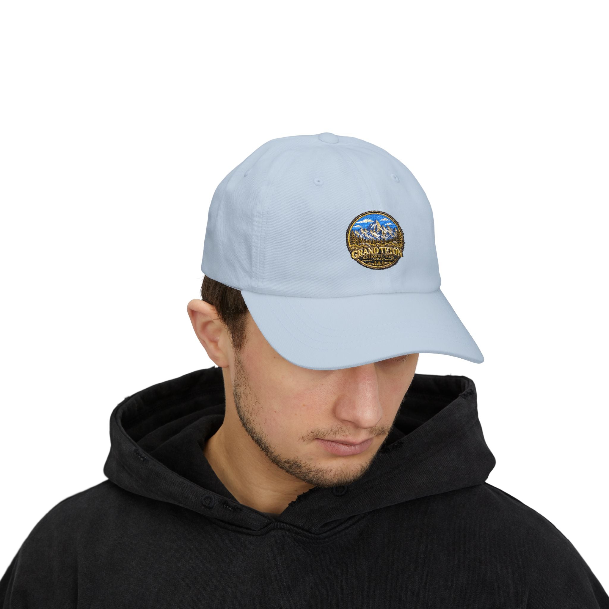 Grand Teton National Park Teton Peaks Round Logo Dad Cap