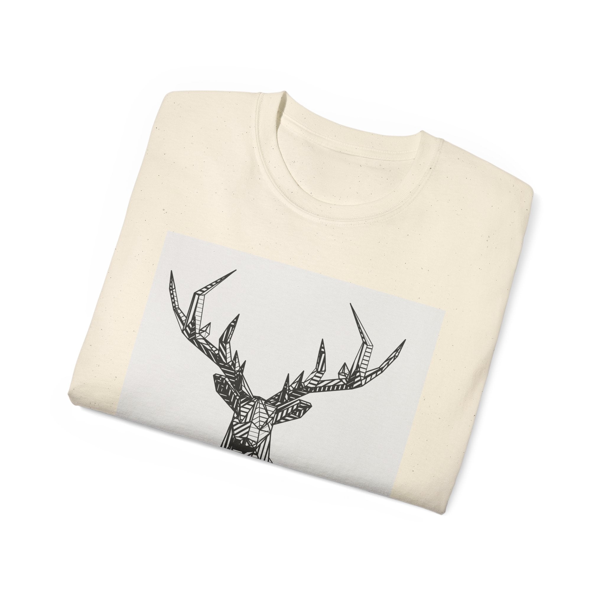 Geometric Deer Graphic Tee - Unisex Ultra Cotton T-Shirt