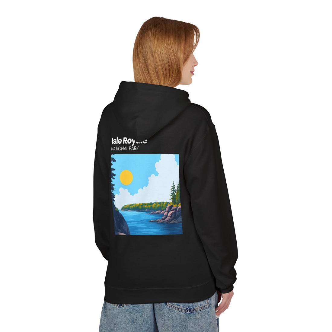 Mountain Sunset Badge Hoodie | Minimal Outdoor Patch Design