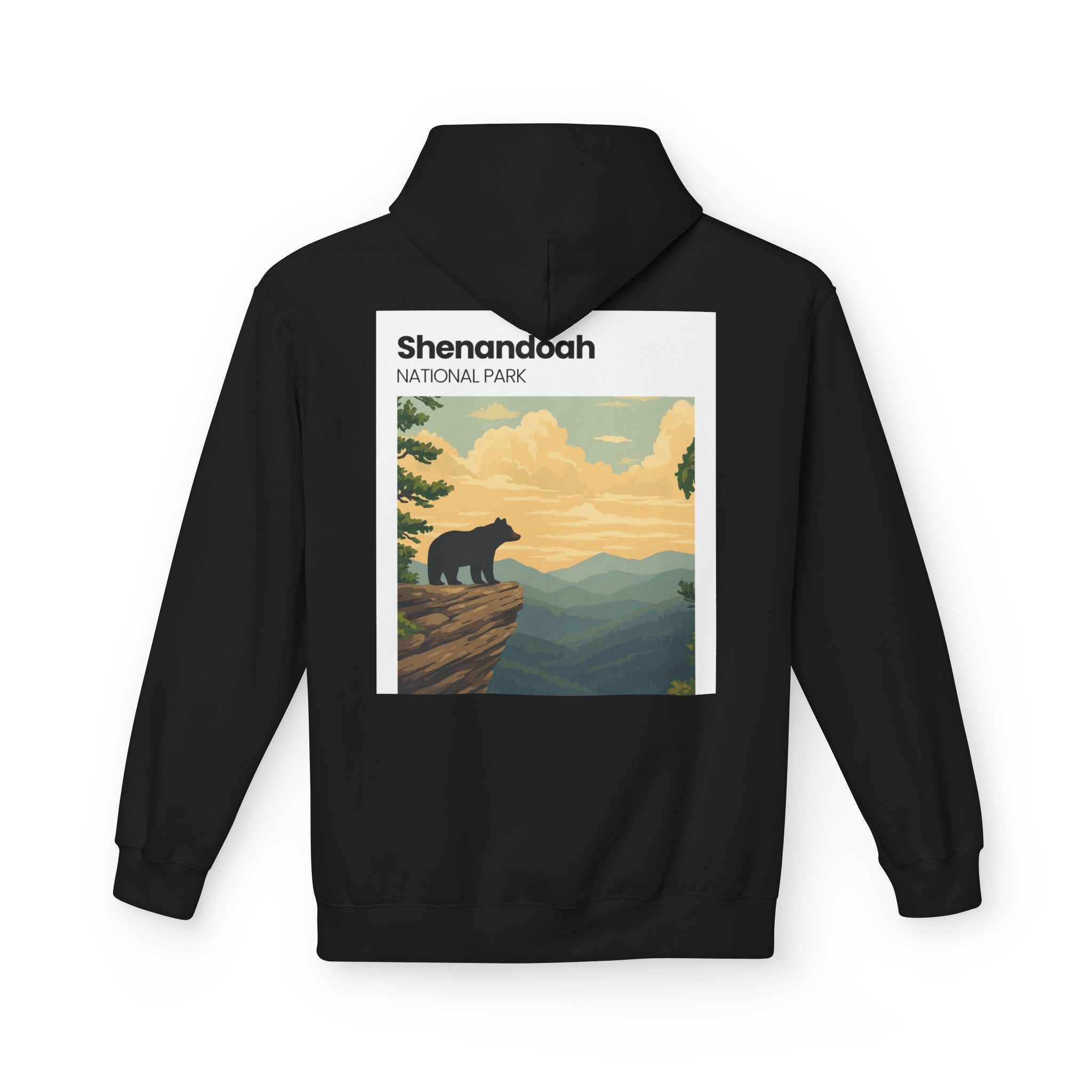 Shenandoah National Park Bear Hoodie | Vintage Travel Poster style