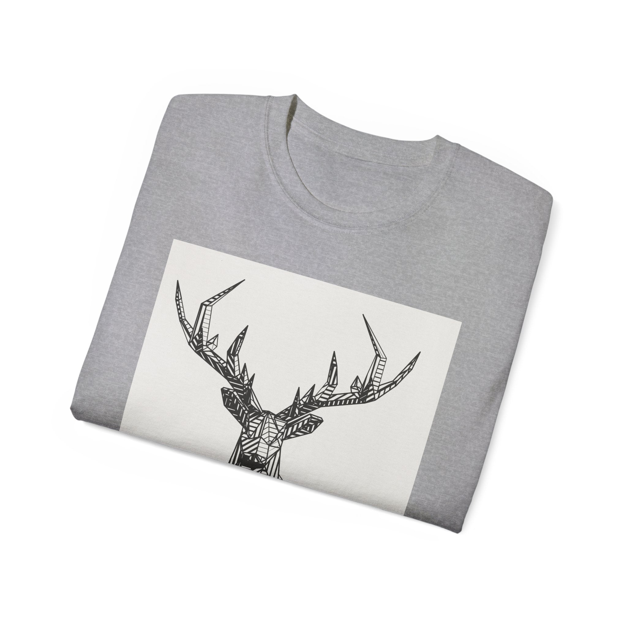 Geometric Deer Graphic Tee - Unisex Ultra Cotton T-Shirt