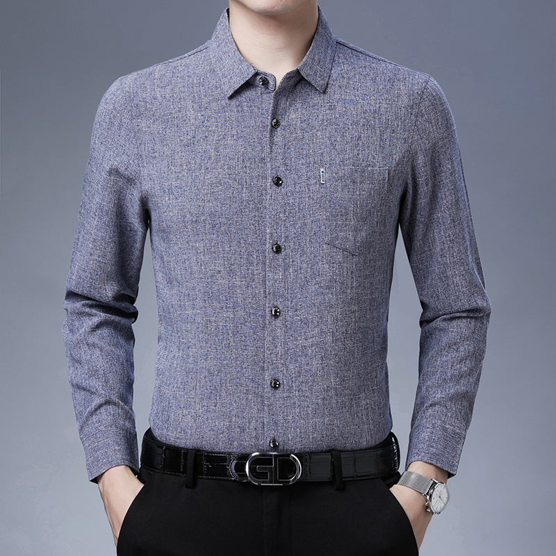 New Men's Linen Like Casual Shirt