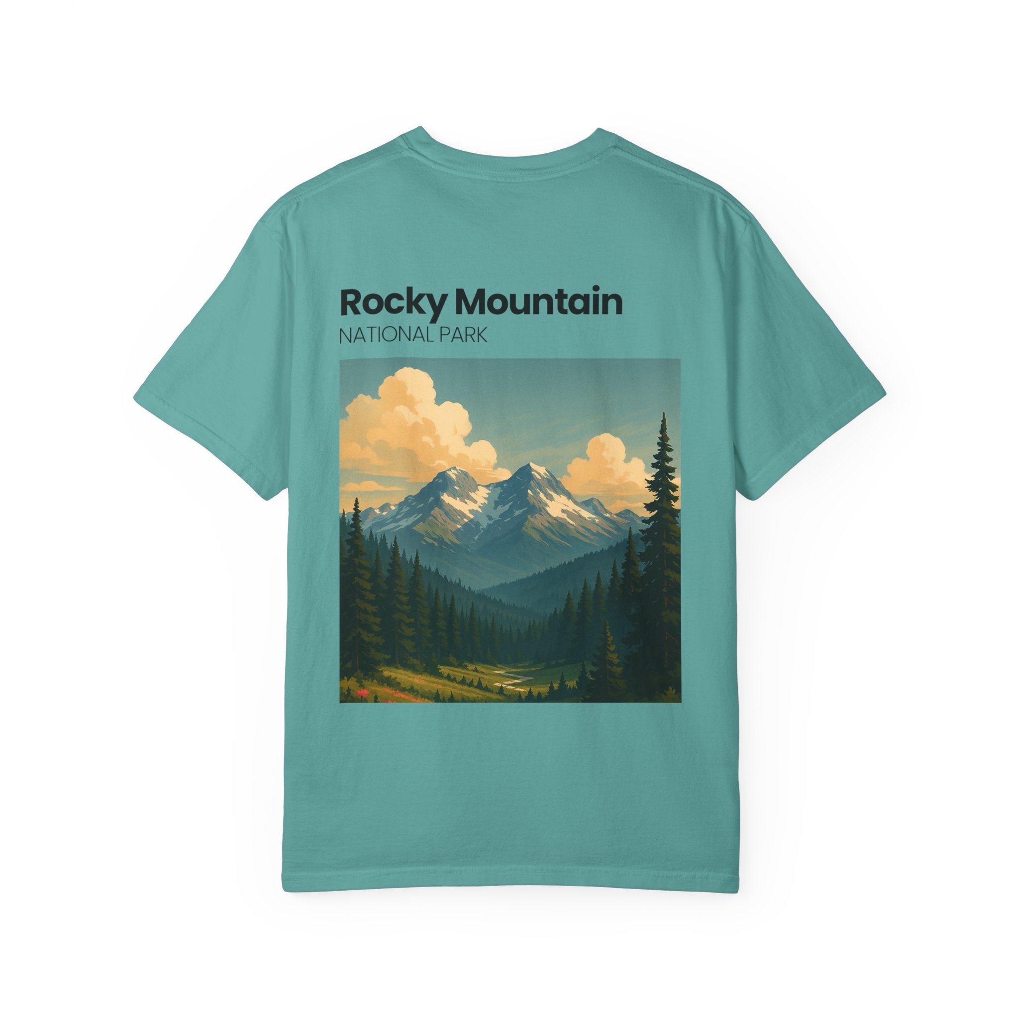 Rocky Mountain National Park Vintage Poster T-shirt | Mountain Landscape Tee