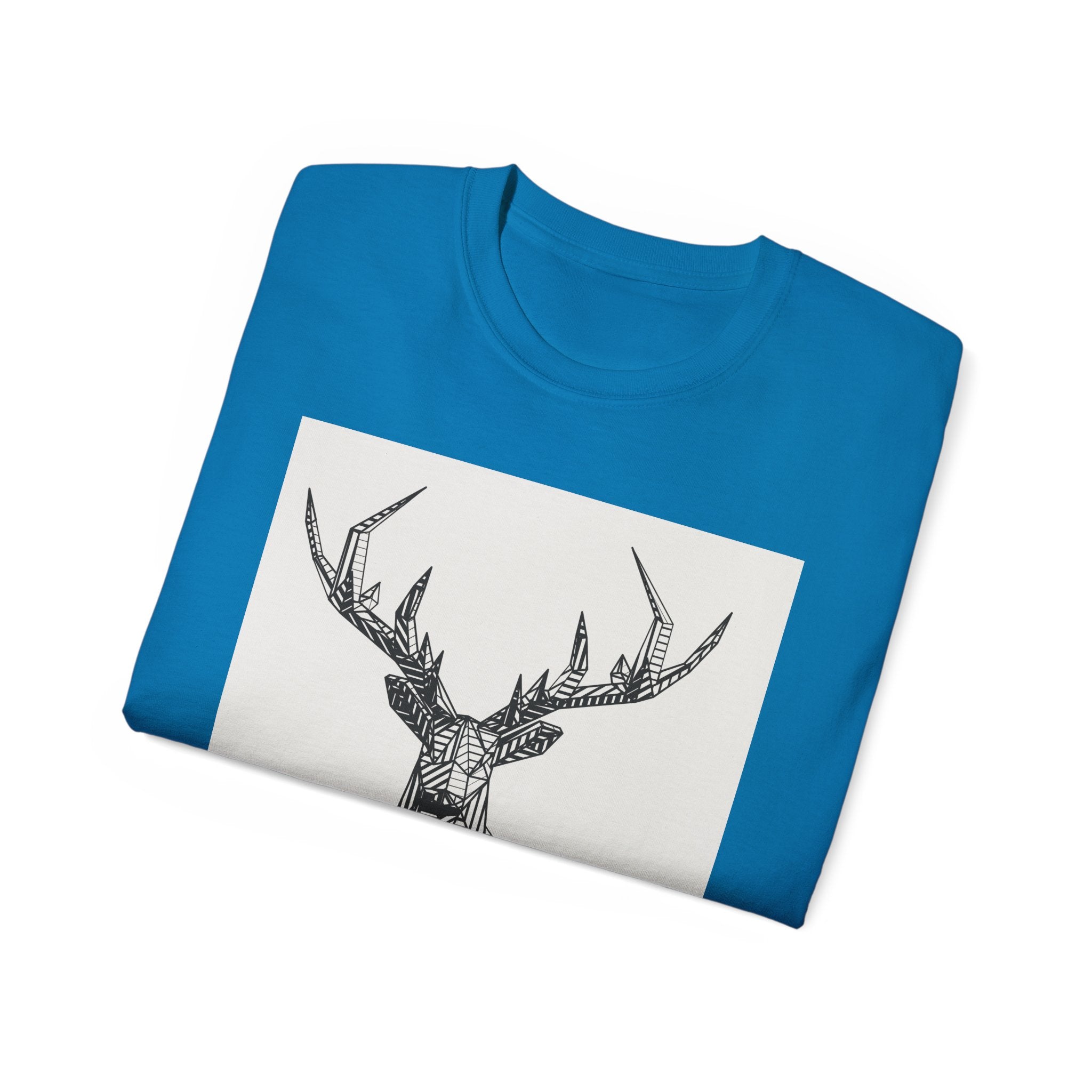 Geometric Deer Graphic Tee - Unisex Ultra Cotton T-Shirt