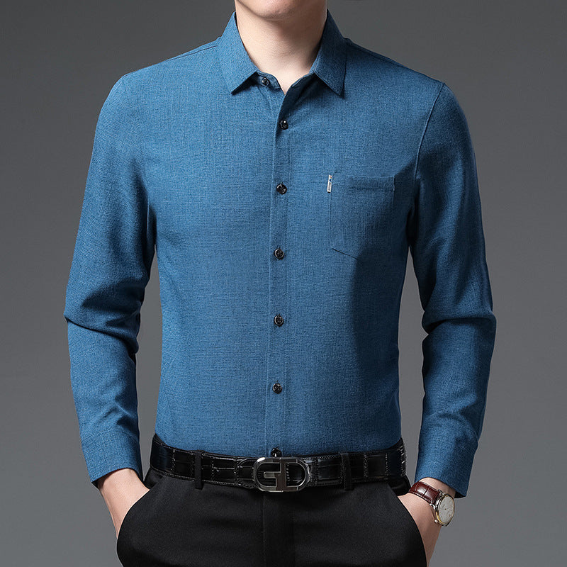 New Men's Linen Like Casual Shirt