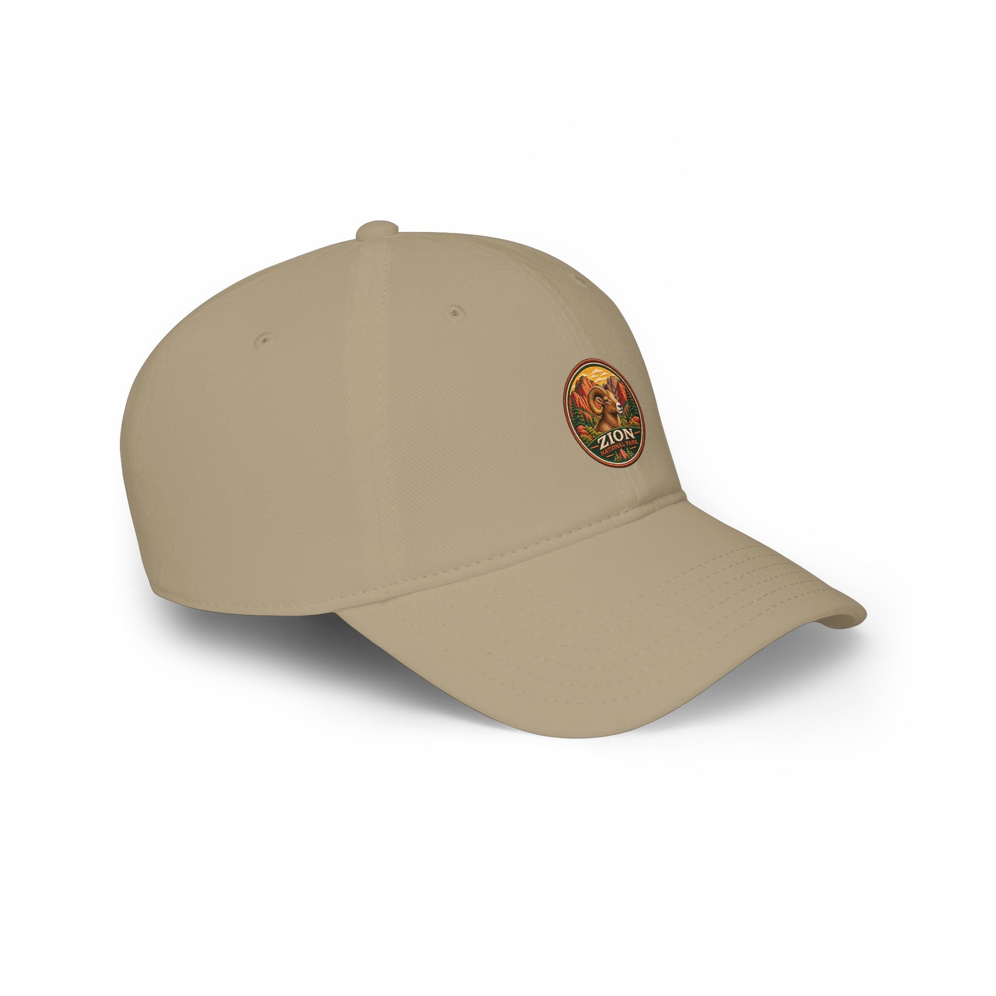 Bighorn Sheep Zion National Park Vintage Graphic Cap round logo