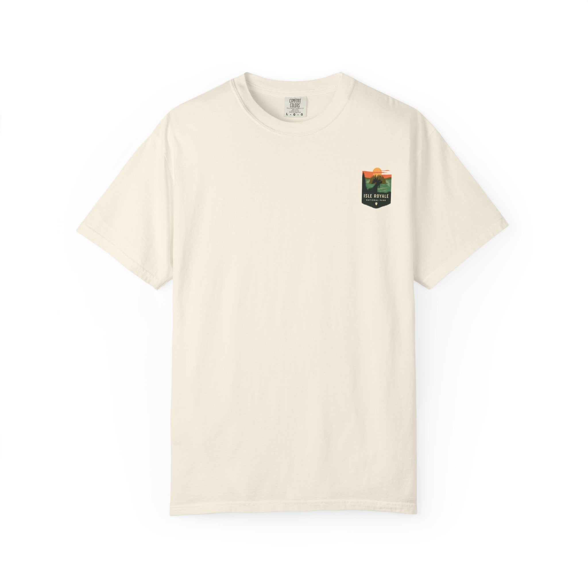 Isle Royale National Park Illustration T-shirt | Scenic Lake Sunrise Tee