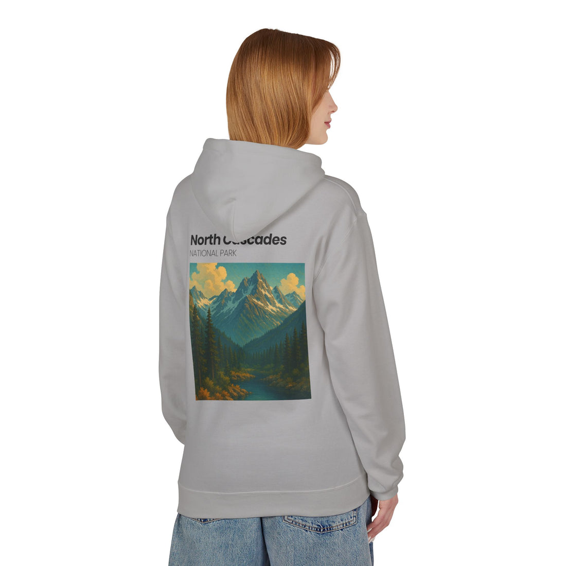 North Cascades National Park mountain art Hoodie | vintage landscape pullover