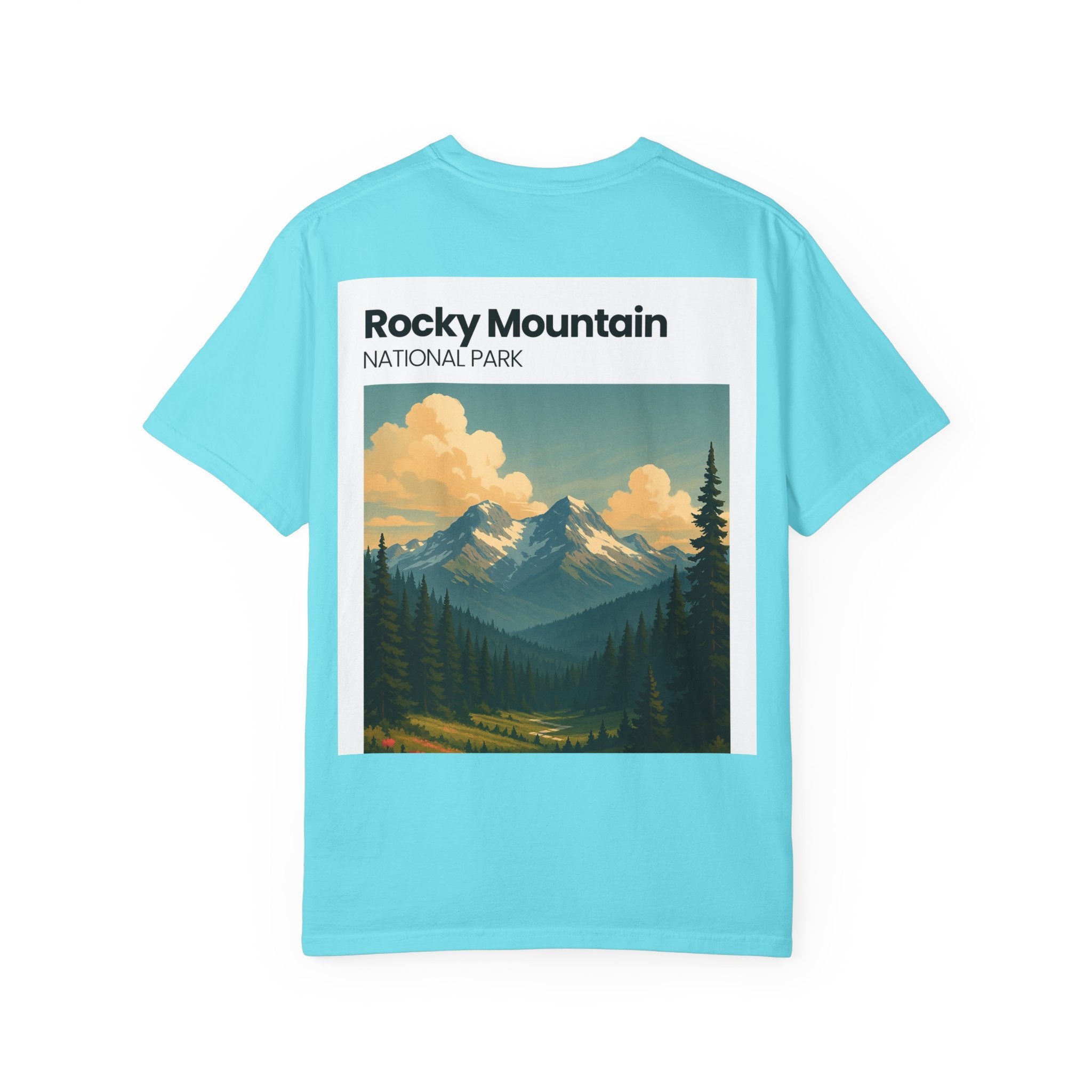 Rocky Mountain National Park Vintage Poster T-shirt | Mountain Landscape Tee