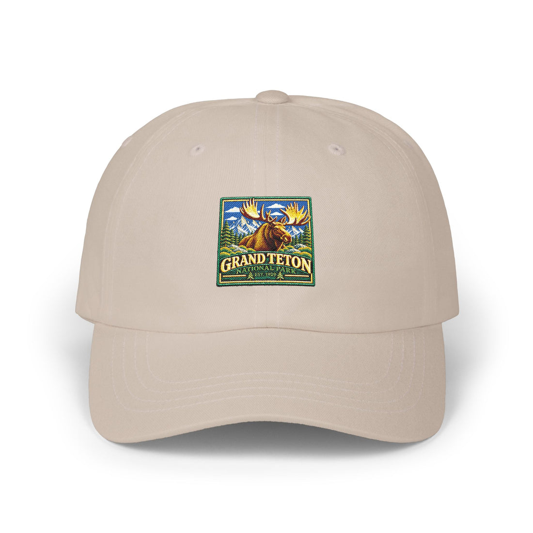 Grand Teton National Park Moose Square Logo Dad Cap