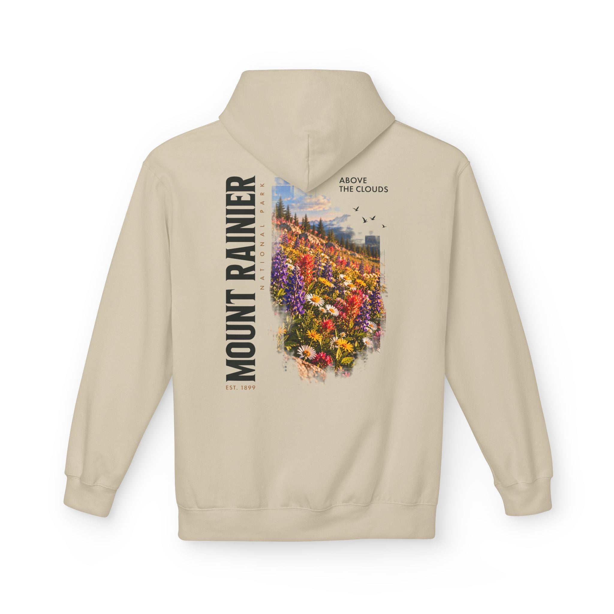 Mount Rainier National Park – Wildflower Meadow Graphic Hoodie