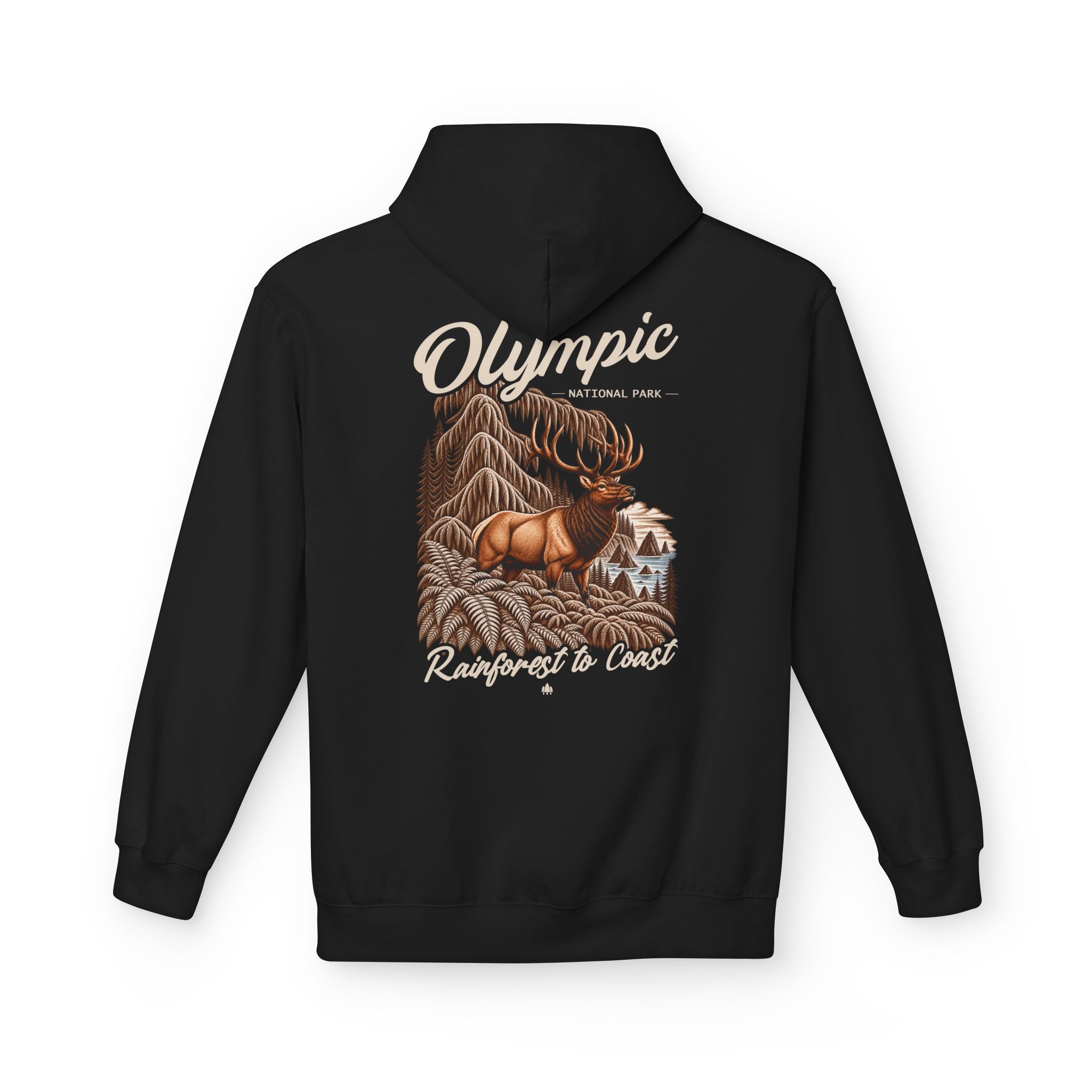 Olympic National Park Roosevelt Elk Graphic Hoodie