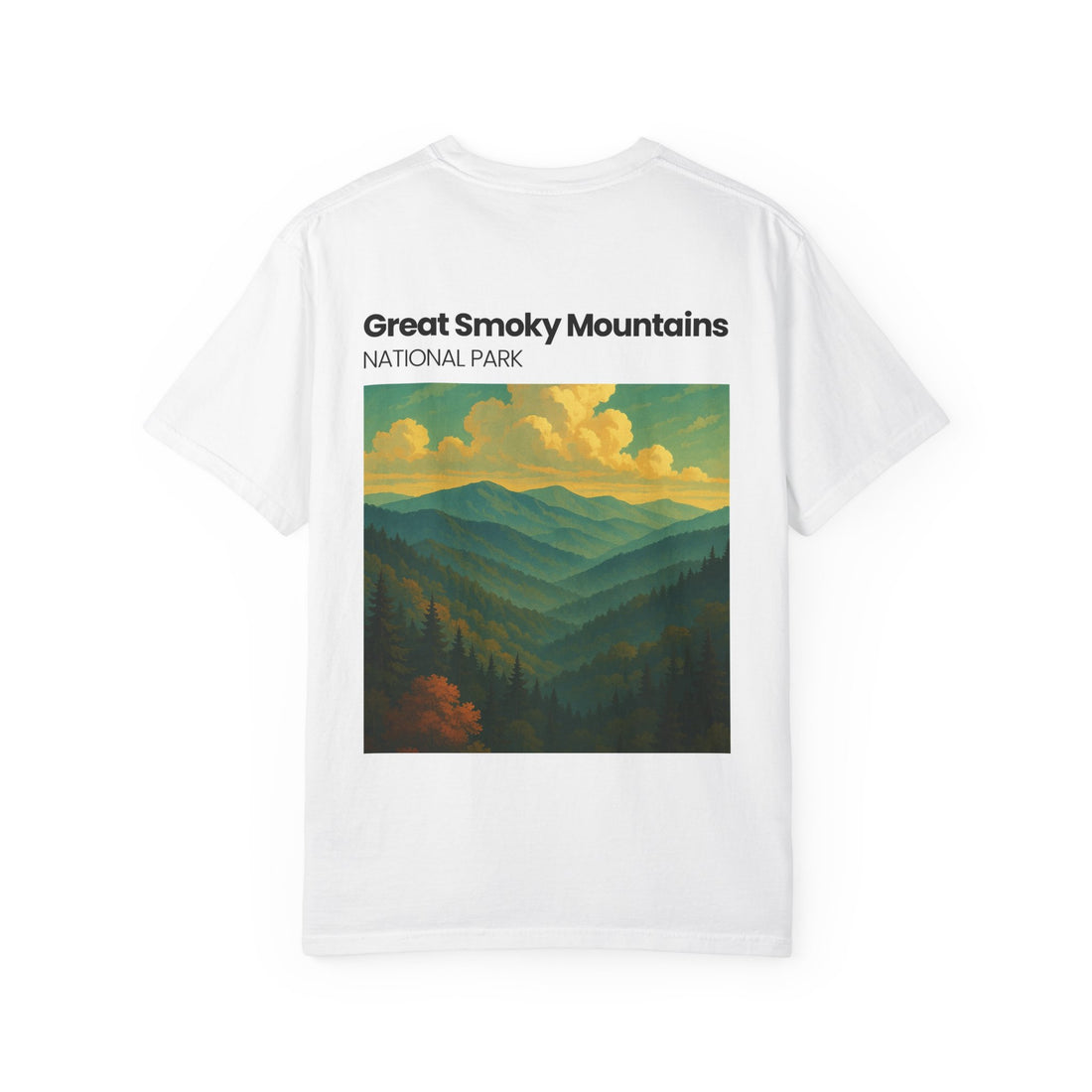 Great Smoky Mountains landscape T-shirt | National Park vintage poster