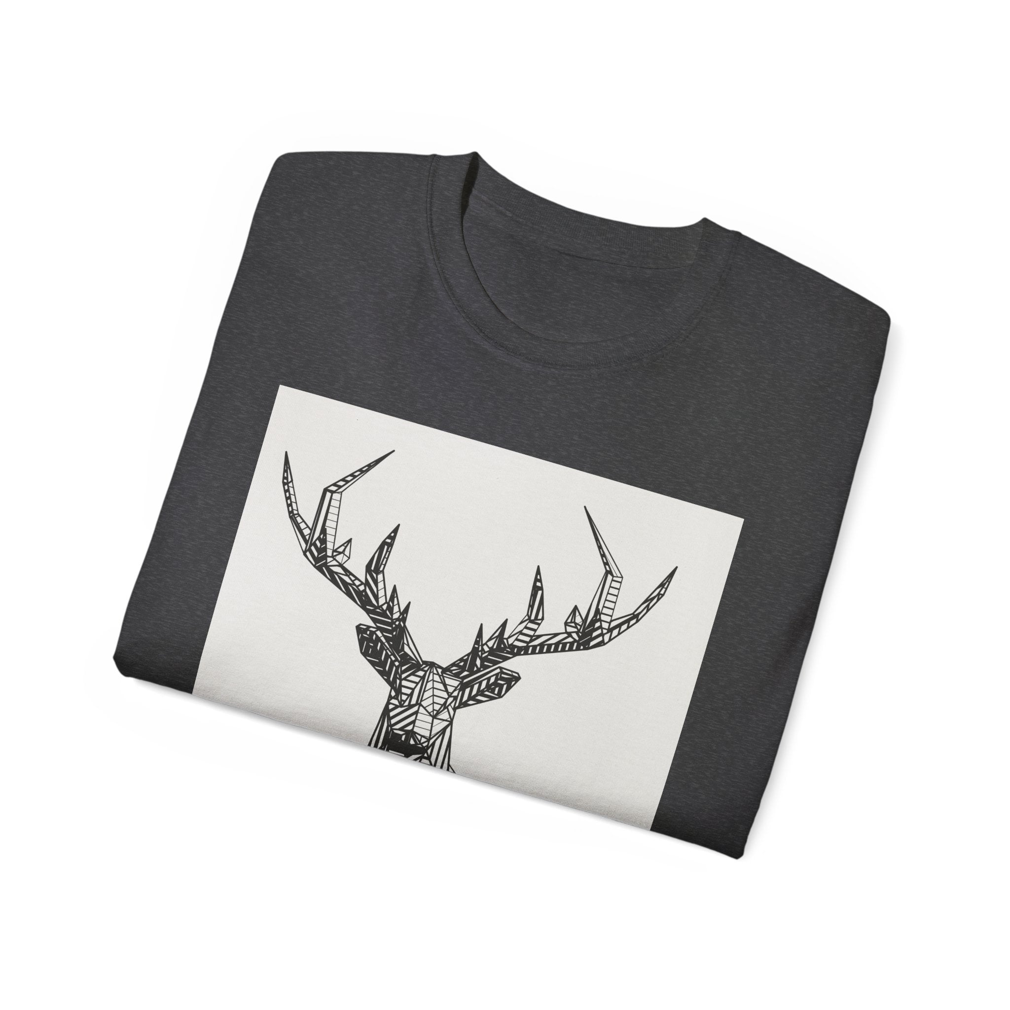 Geometric Deer Graphic Tee - Unisex Ultra Cotton T-Shirt