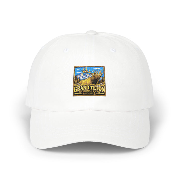 Grand Teton National Park Elk Square Logo Dad Cap