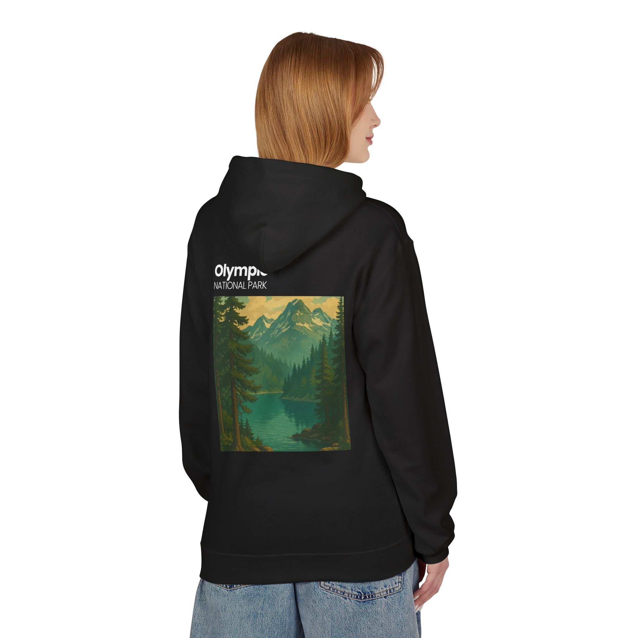 Olympic National Park landscape Hoodie | Mountain Lake Scenic Apparel