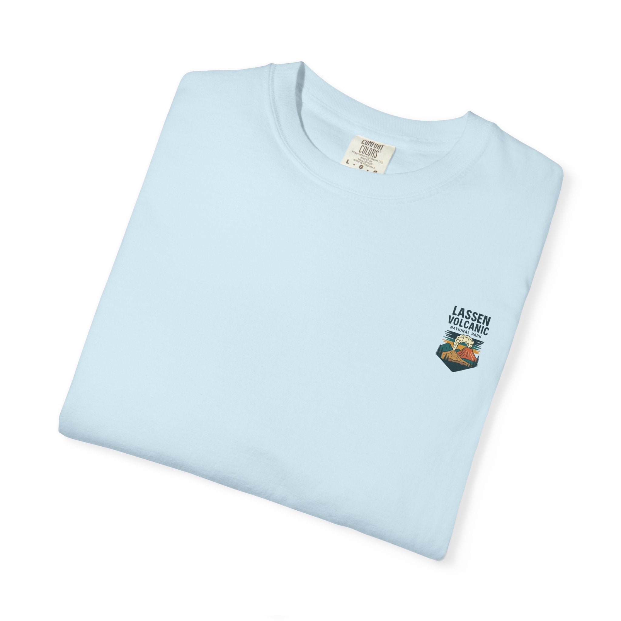 Lassen Volcanic Poster Art T-Shirt | Mountain Eruption Design