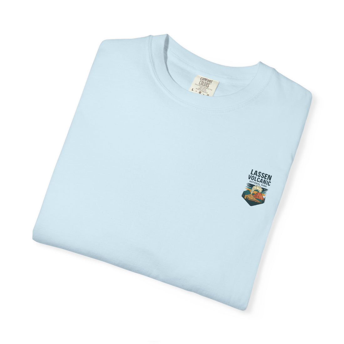 Lassen Volcanic Poster Art T-Shirt | Mountain Eruption Design