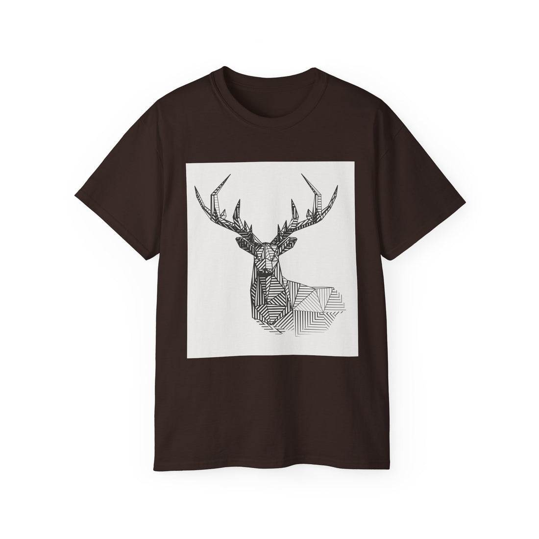 Geometric Deer Graphic Tee - Unisex Ultra Cotton T-Shirt