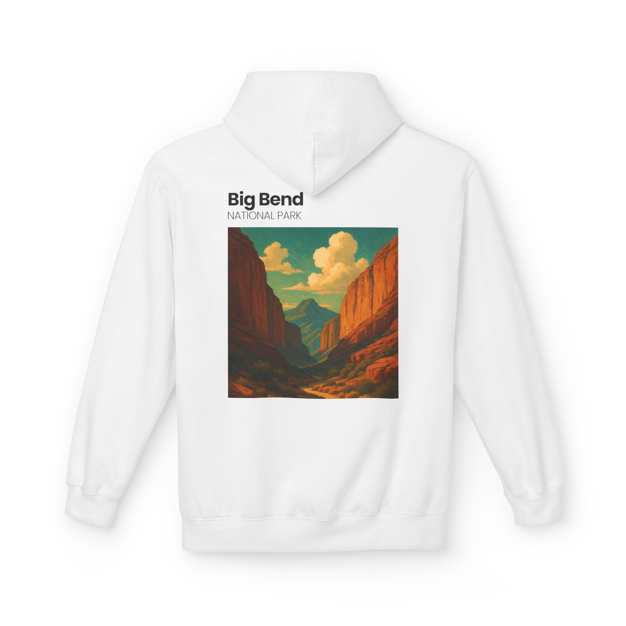 Big Bend National Park Hoodie | Vintage Canyon Landscape Print