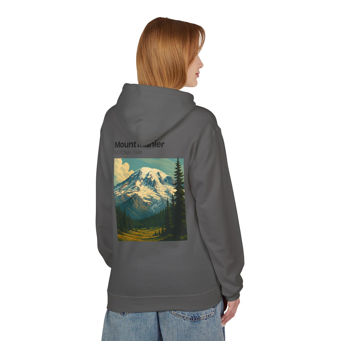 Mount Rainier National Park Hoodie | Vintage Landscape Mountain Design