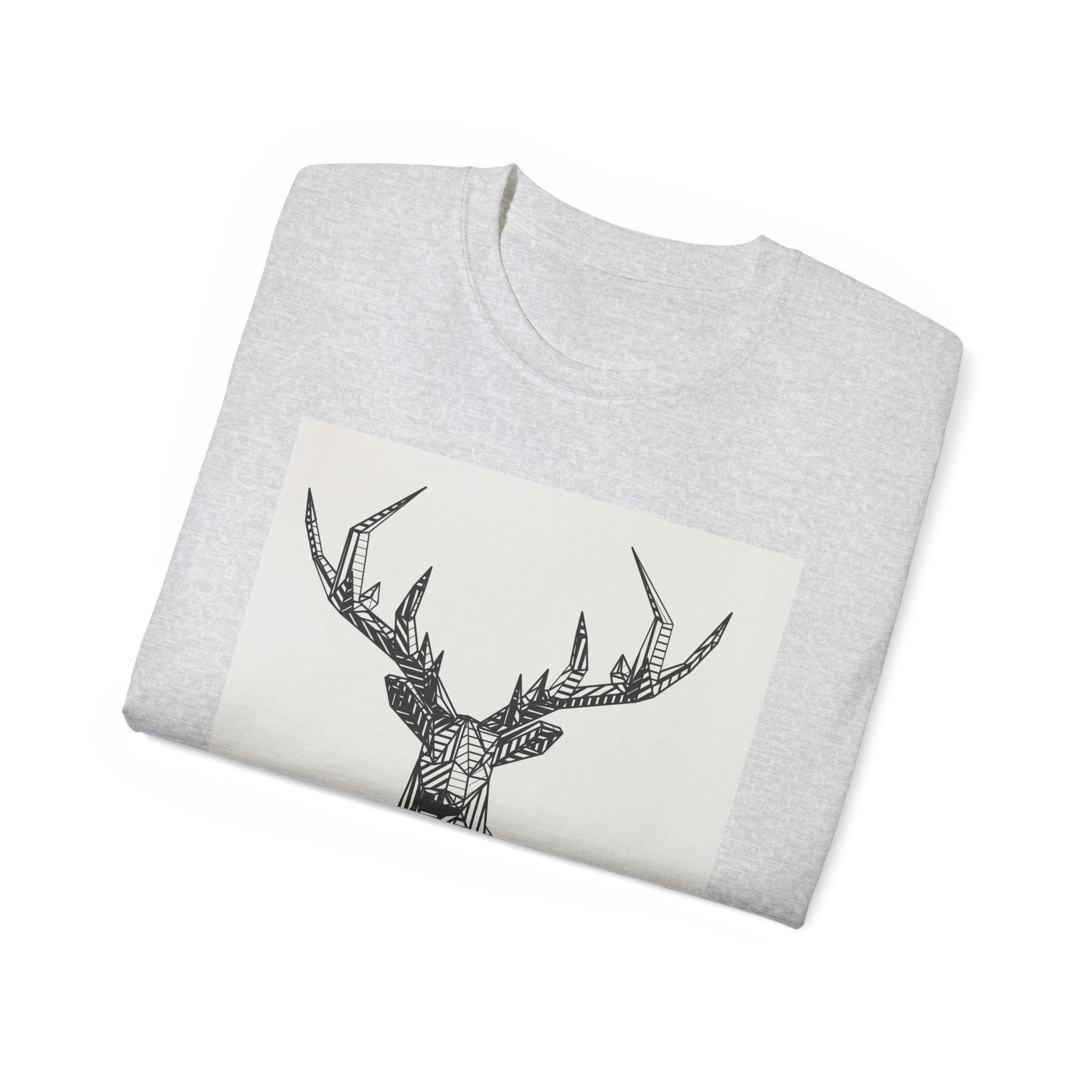 Geometric Deer Graphic Tee - Unisex Ultra Cotton T-Shirt