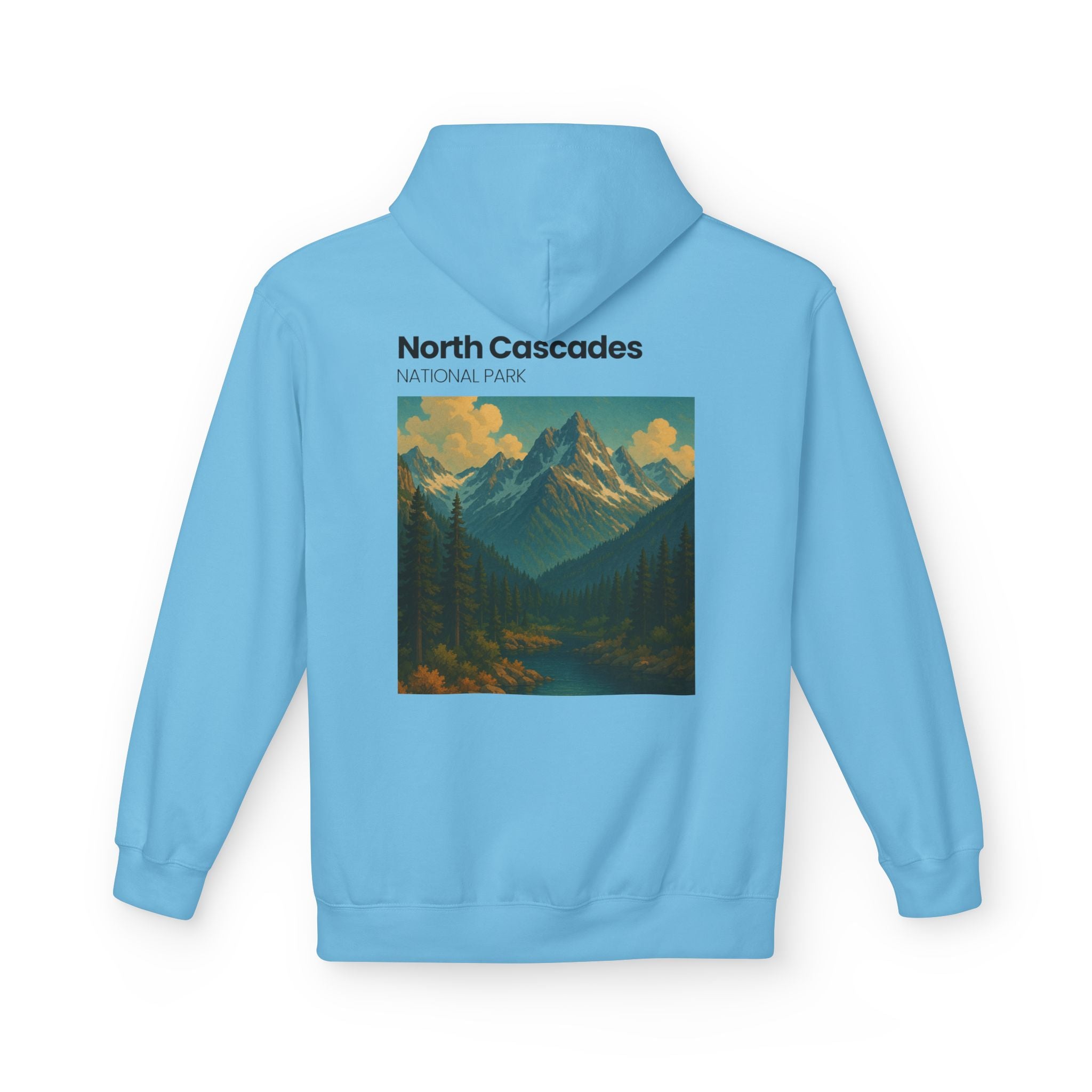 North Cascades National Park mountain art Hoodie | vintage landscape pullover