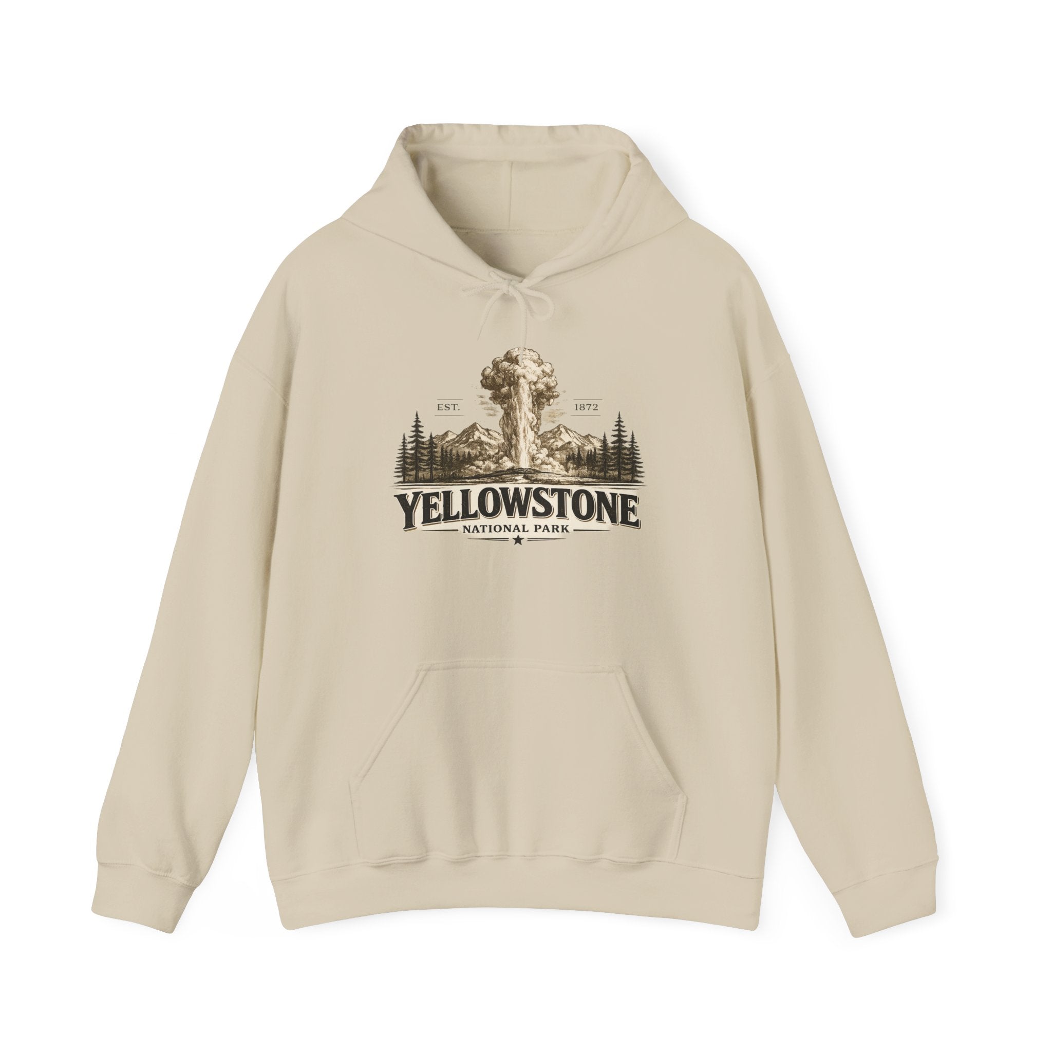 Yellowstone Old Faithful Hoodie – Where the Wild Still Roams