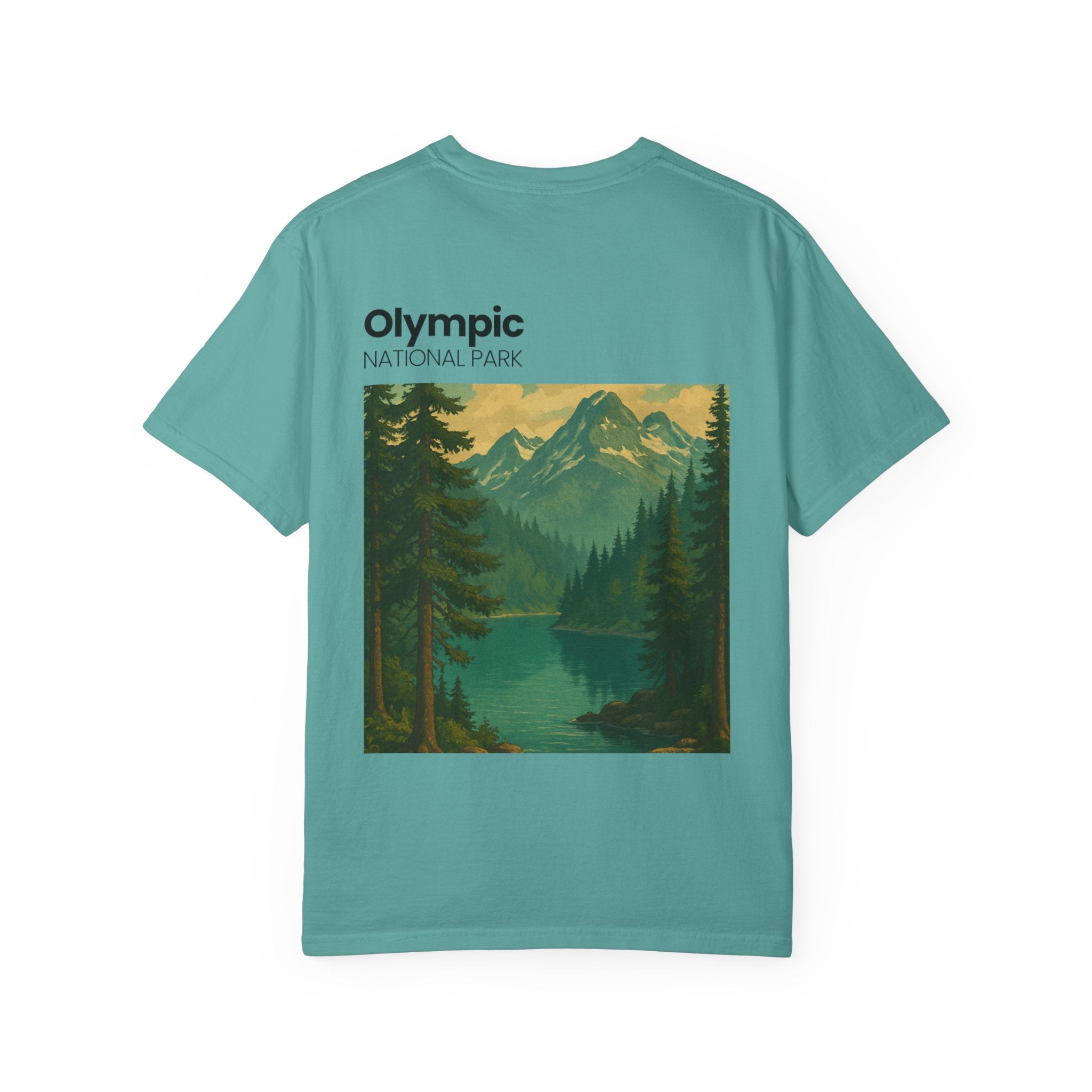 Olympic National Park landscape T-Shirt | mountain lake forest tee