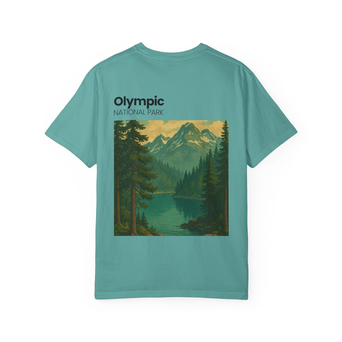 Olympic National Park landscape T-Shirt | mountain lake forest tee
