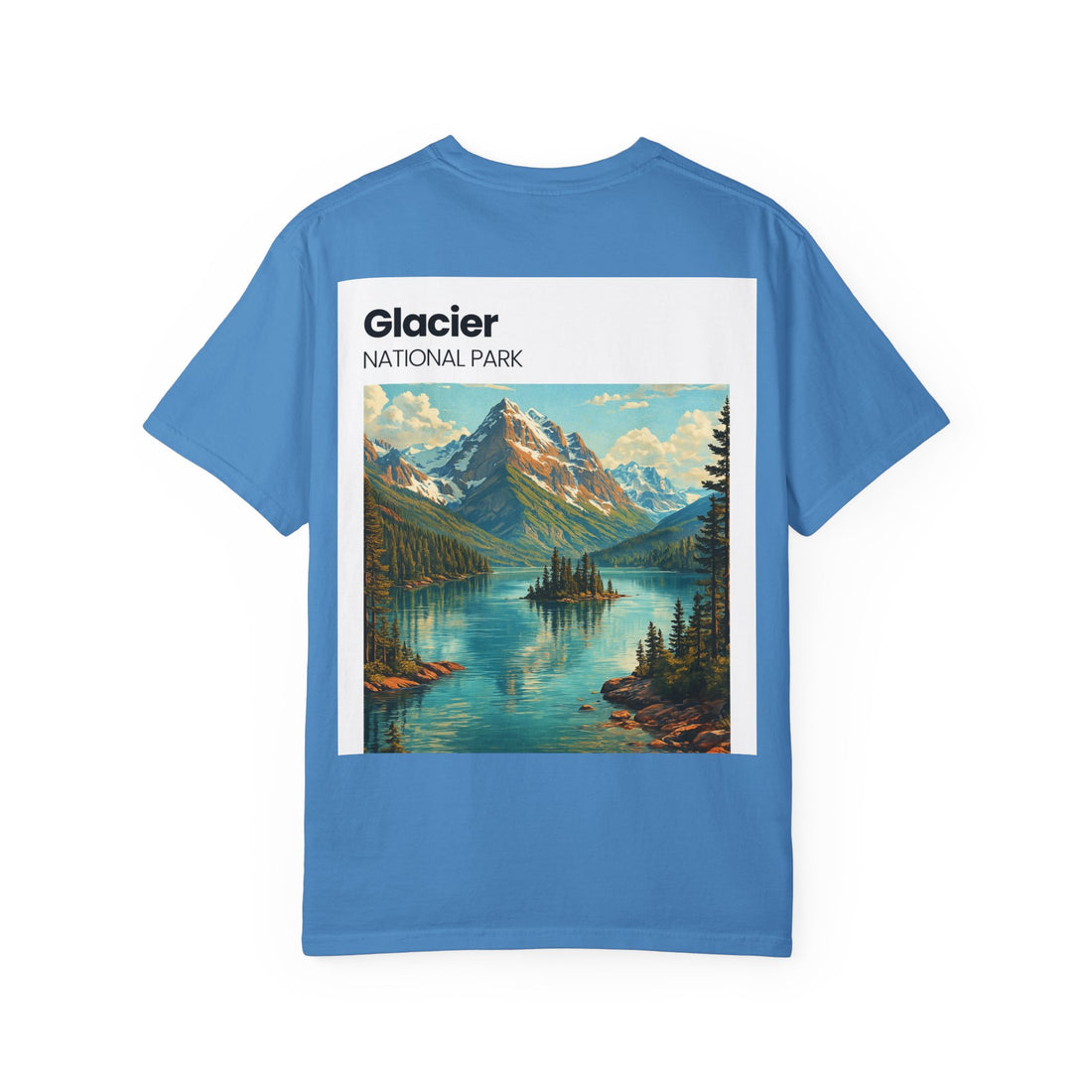 Glacier National Park Landscape T-shirt | Vintage Mountain Lake Tee