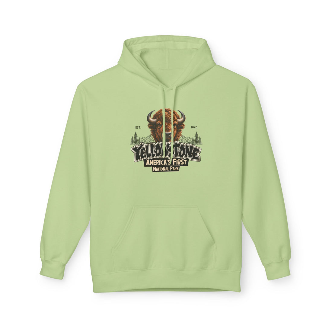 Yellowstone Bison – Where the Wild Still Roams Hoodie Model1