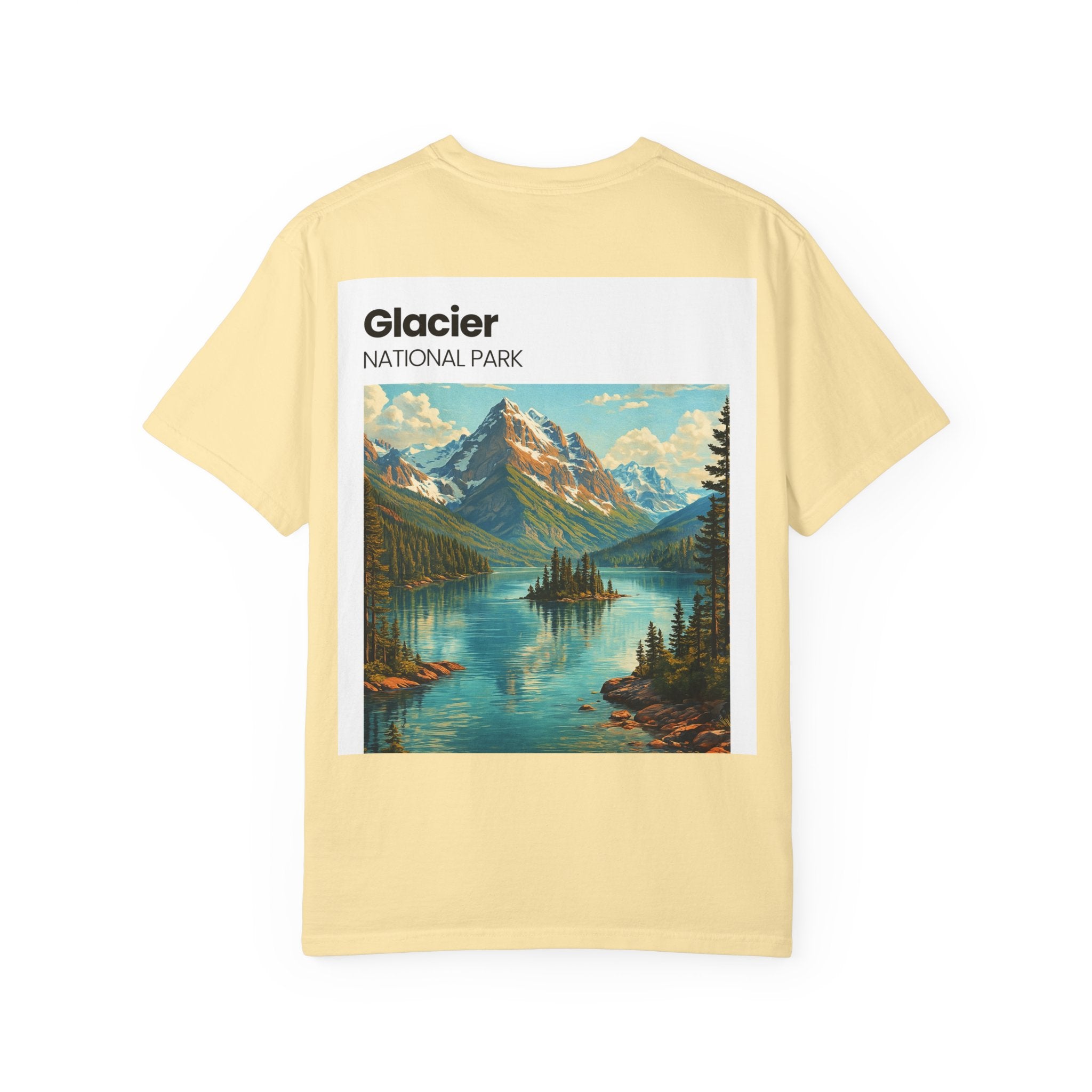 Glacier National Park Landscape T-shirt | Vintage Mountain Lake Tee