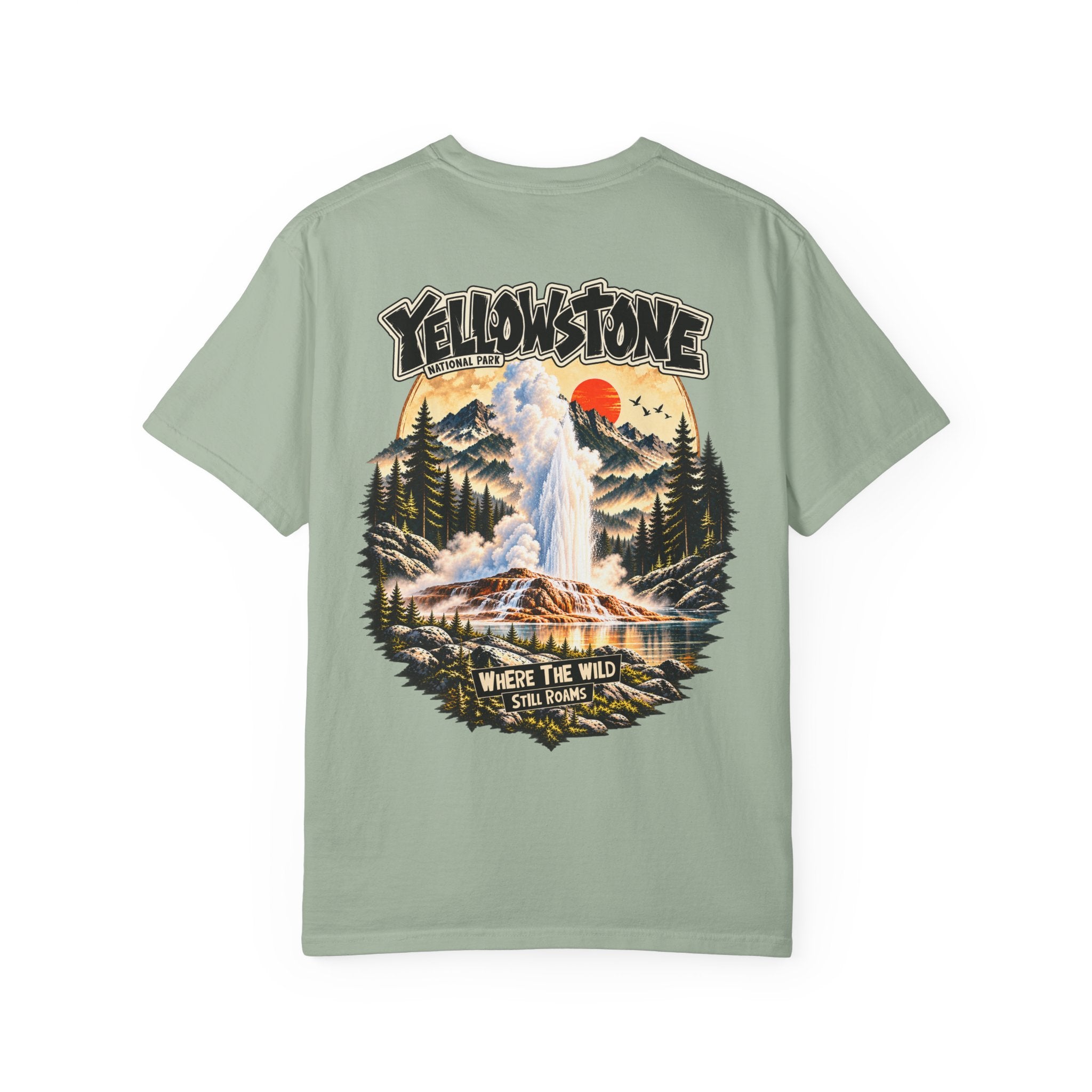 Yellowstone Old Faithful – Where the Wild Still Roams T-Shirt Model1