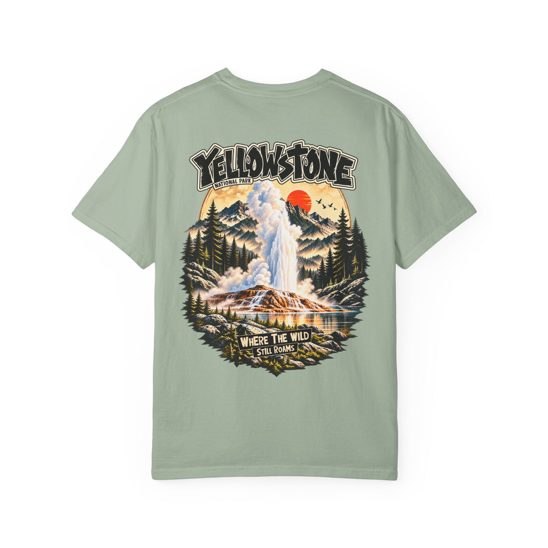 Yellowstone Old Faithful – Where the Wild Still Roams T-Shirt Model1