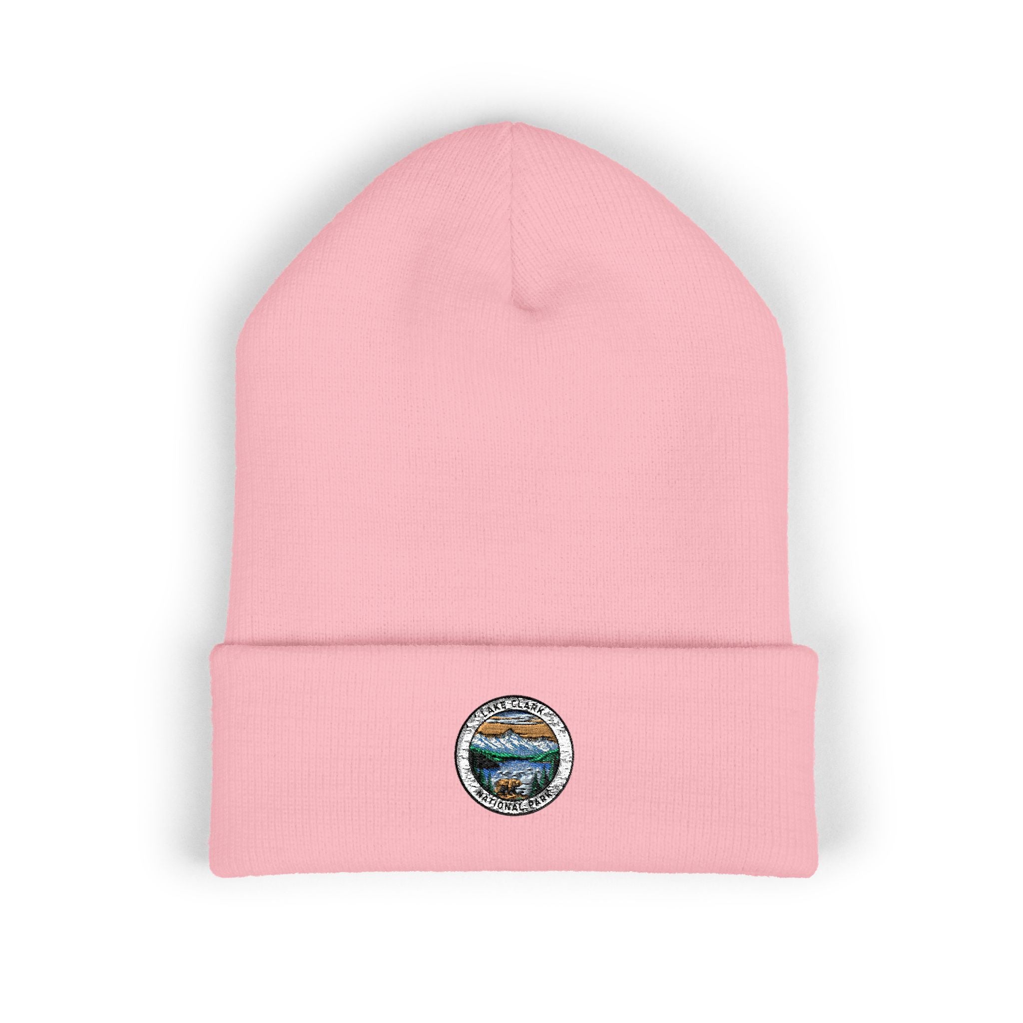 Mountain Lake Seal Beanie | Embroidered Cuffed Beanie