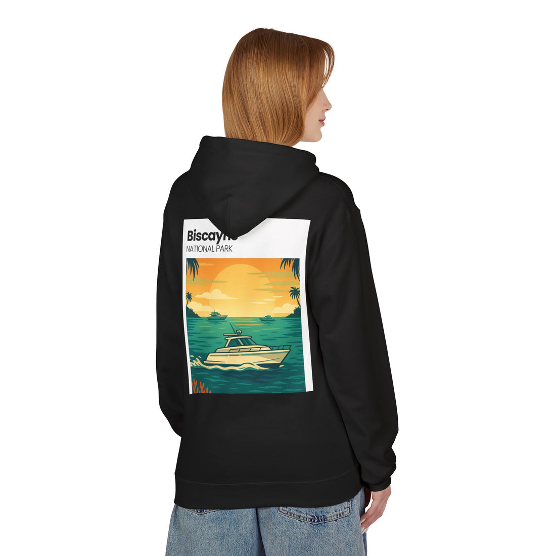 Biscayne National Park Boat Sunset Hoodie | Nautical Tropical Graphic