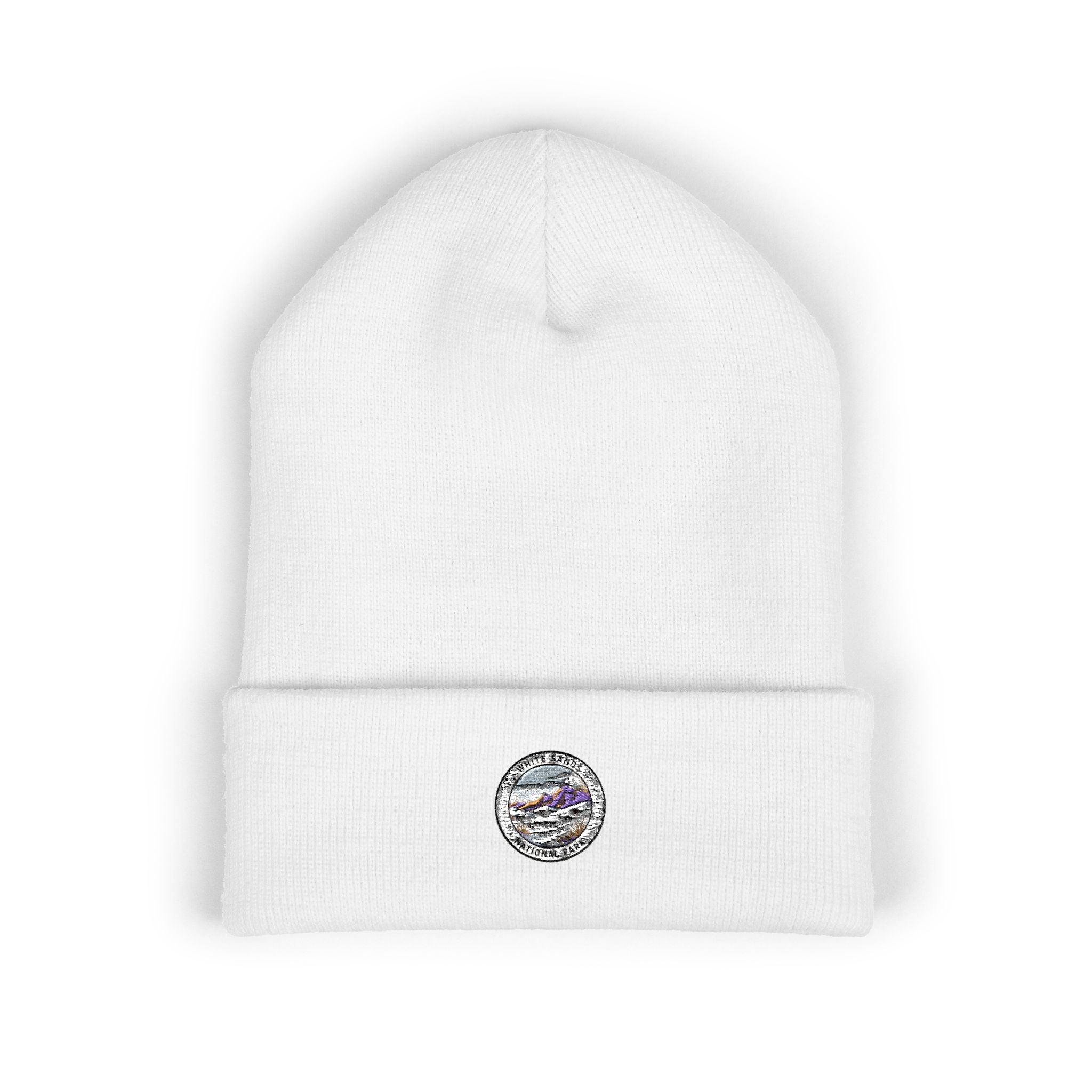 Vintage Purple Skull Patch Beanie | Cuffed Embroidered Beanie