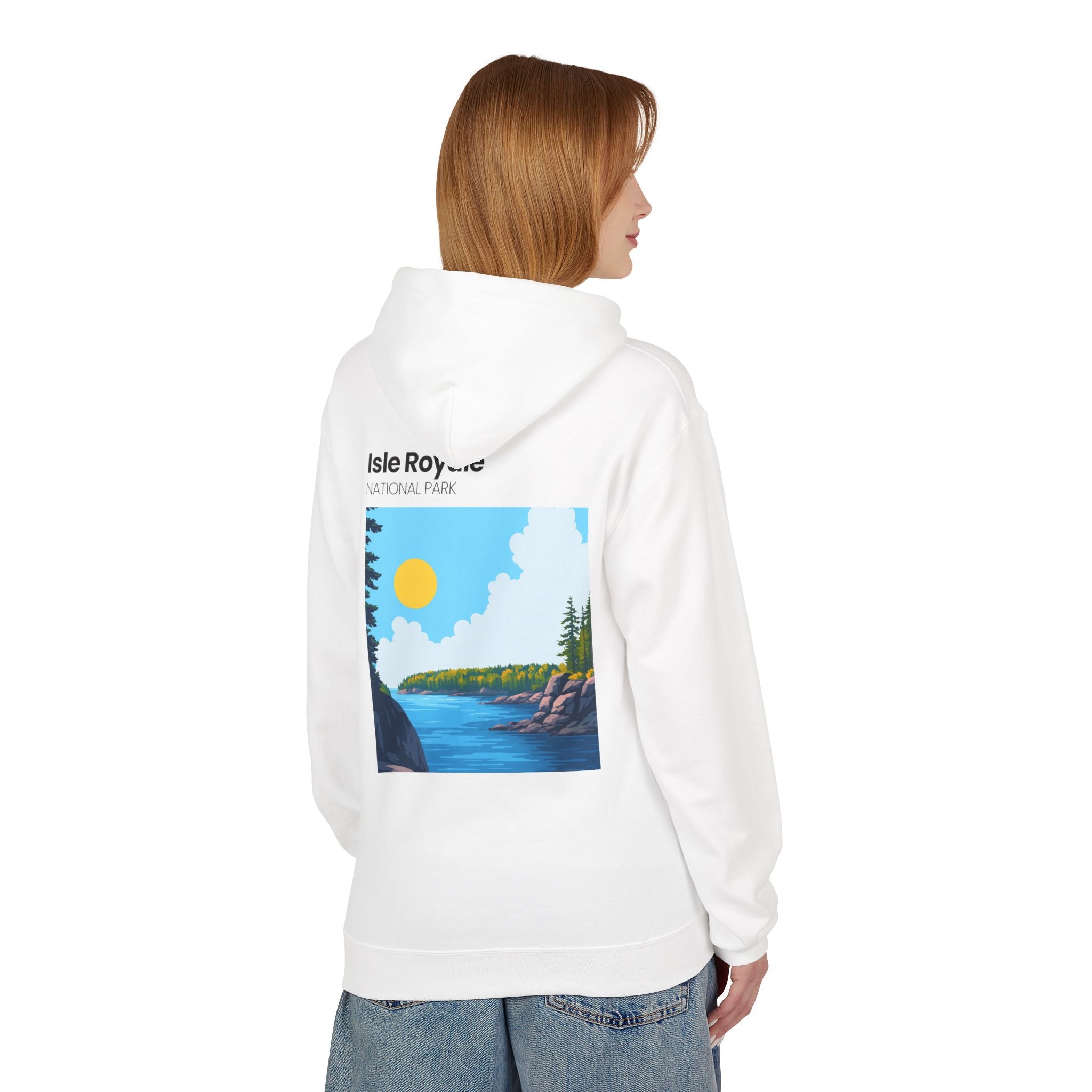 Mountain Sunset Badge Hoodie | Minimal Outdoor Patch Design