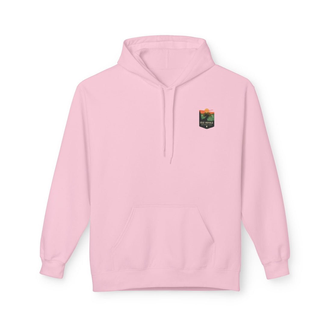 Mountain Sunset Badge Hoodie | Minimal Outdoor Patch Design