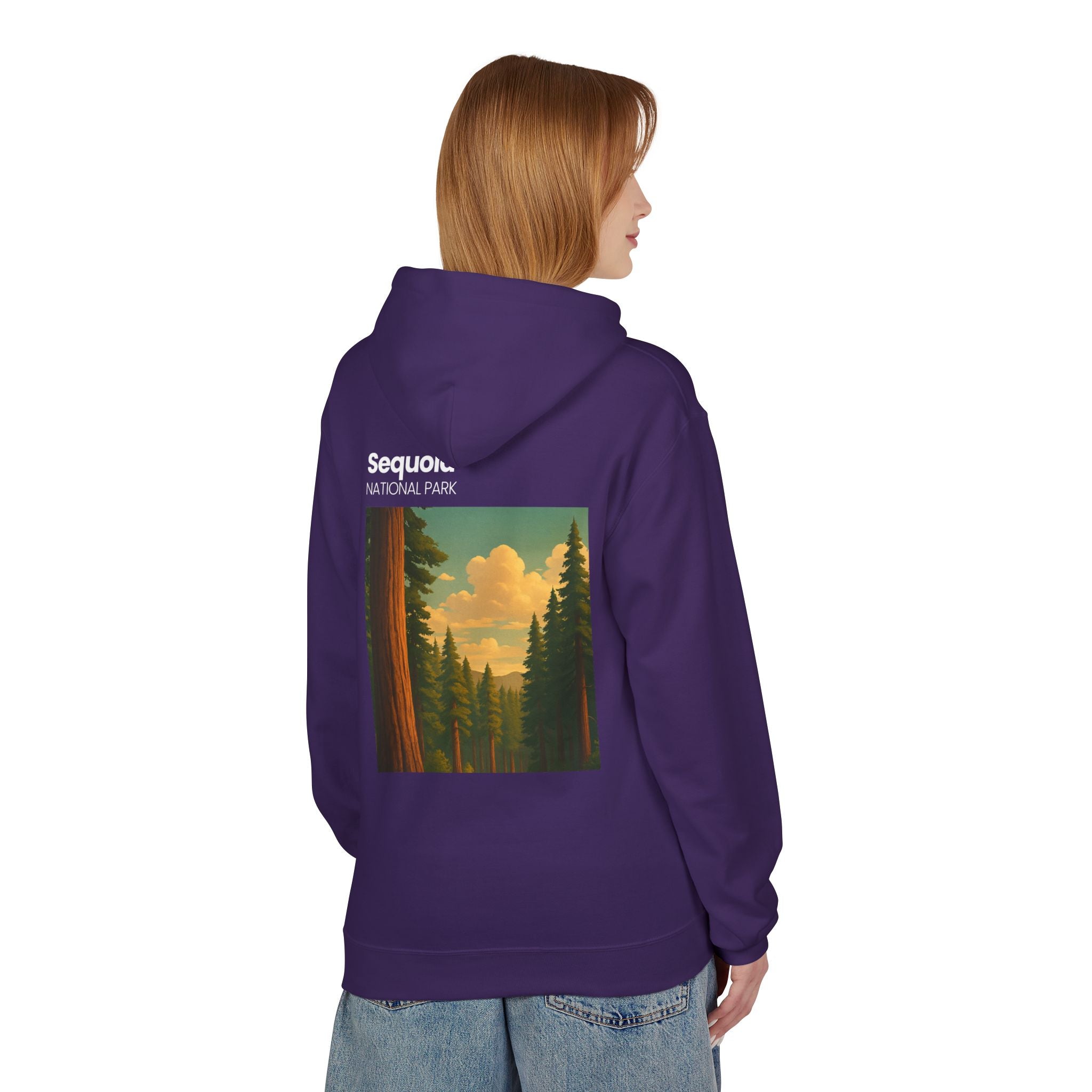 Sequoia National Park Vintage Poster Hoodie | Forest Landscape Sweatshirt