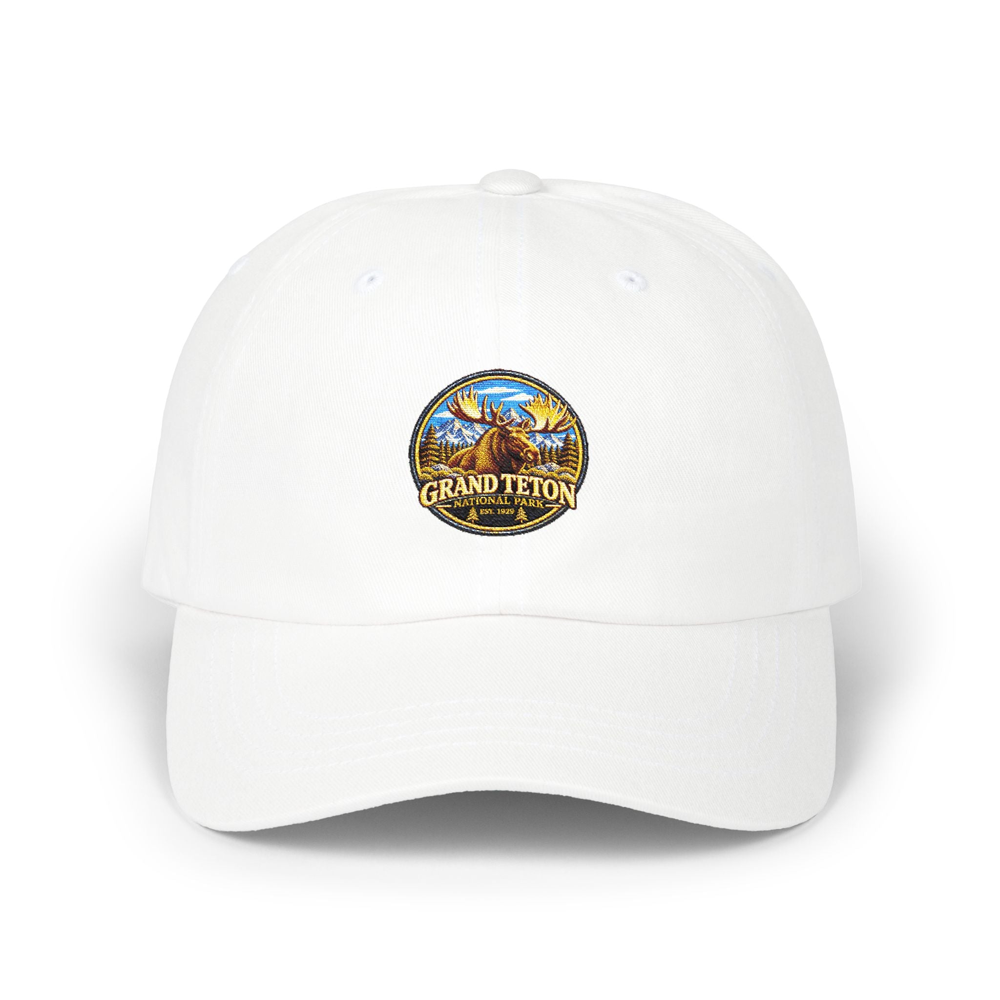Grand Teton National Park Moose Round Logo Dad Cap