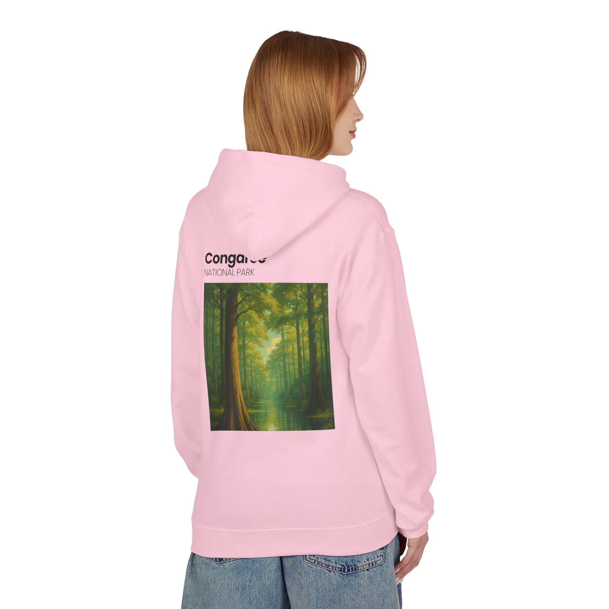 Congaree National Park Forest Scene Hoodie | Scenic Tree Landscape Pullover