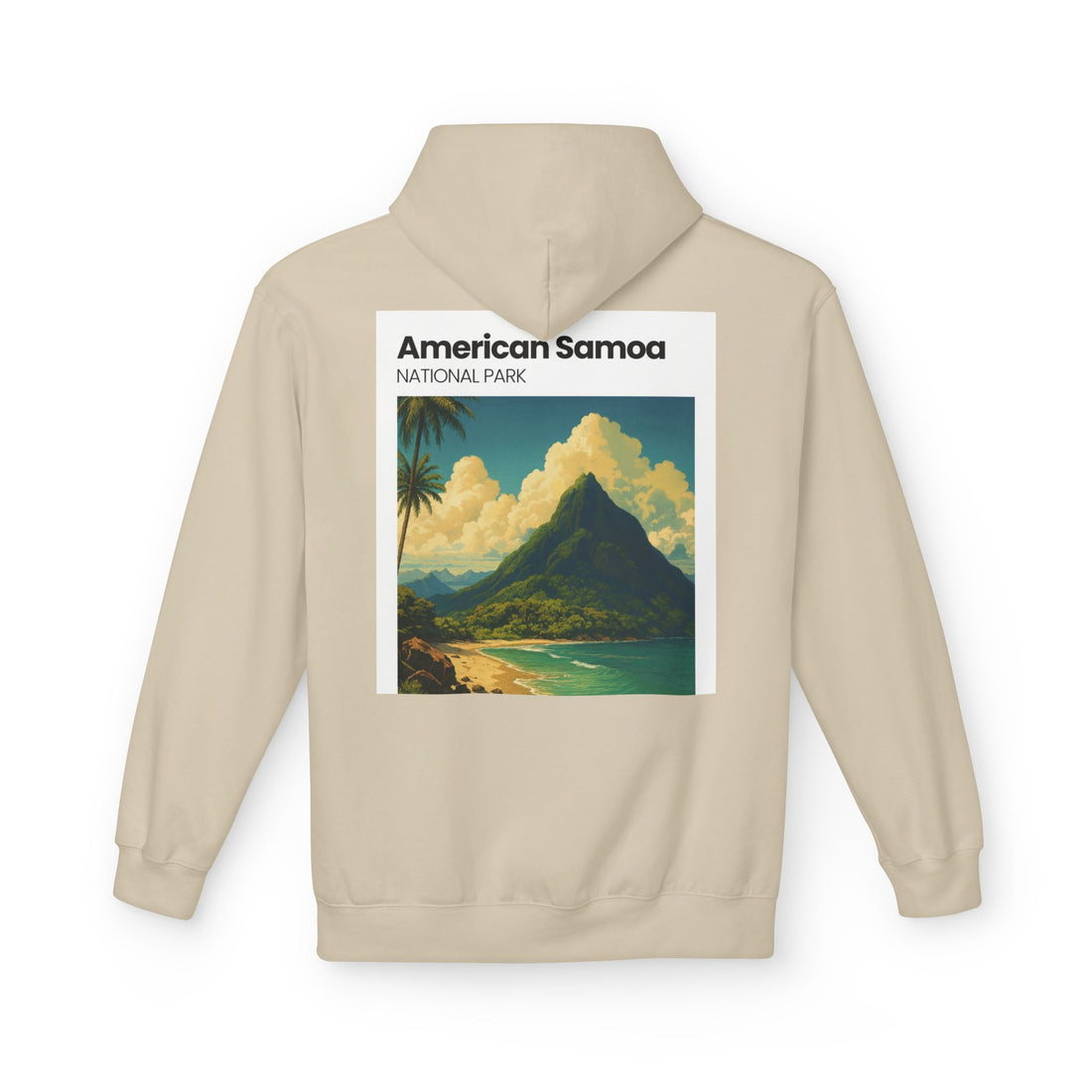 American Samoa National Park Landscape Hoodie | Vintage Tropical Island Print